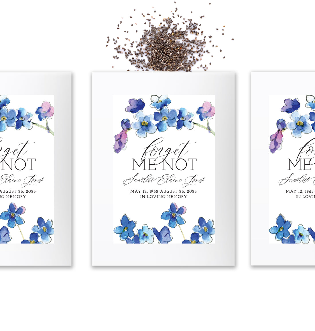 Seed Packets – Forget Me Not Blue Floral
