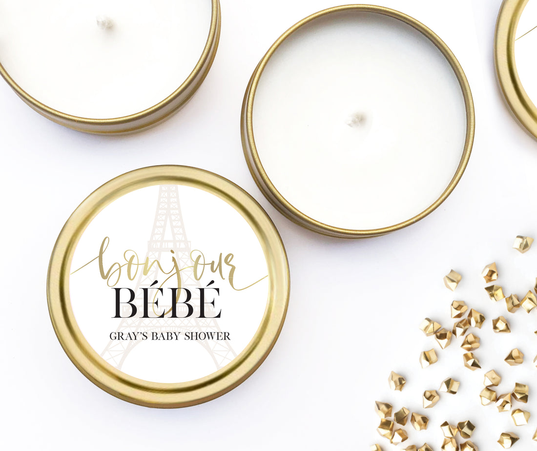Candles – Eiffel Tower – Bonjour Gold