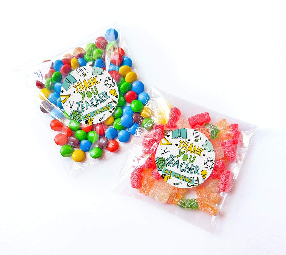 Favor Bags – Thank You Teacher Green