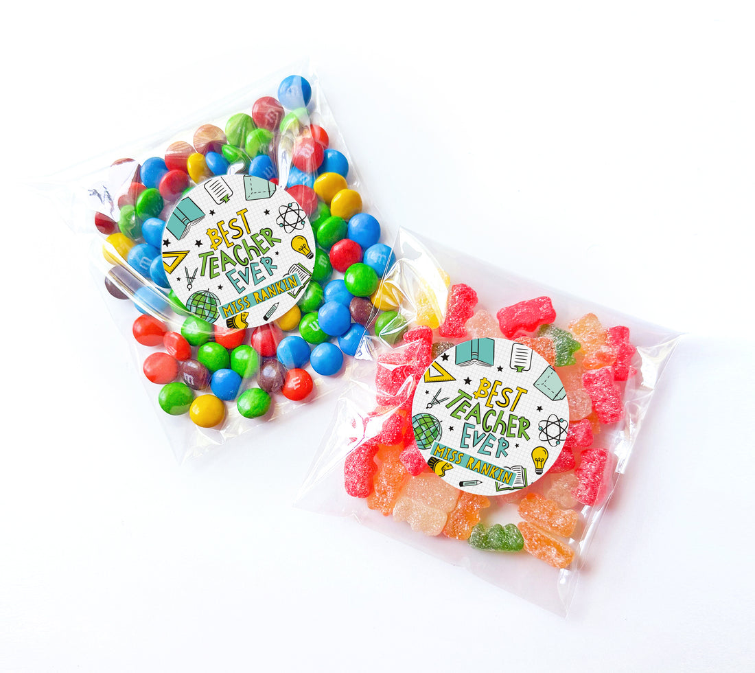 Favor Bags – Best Teacher Green
