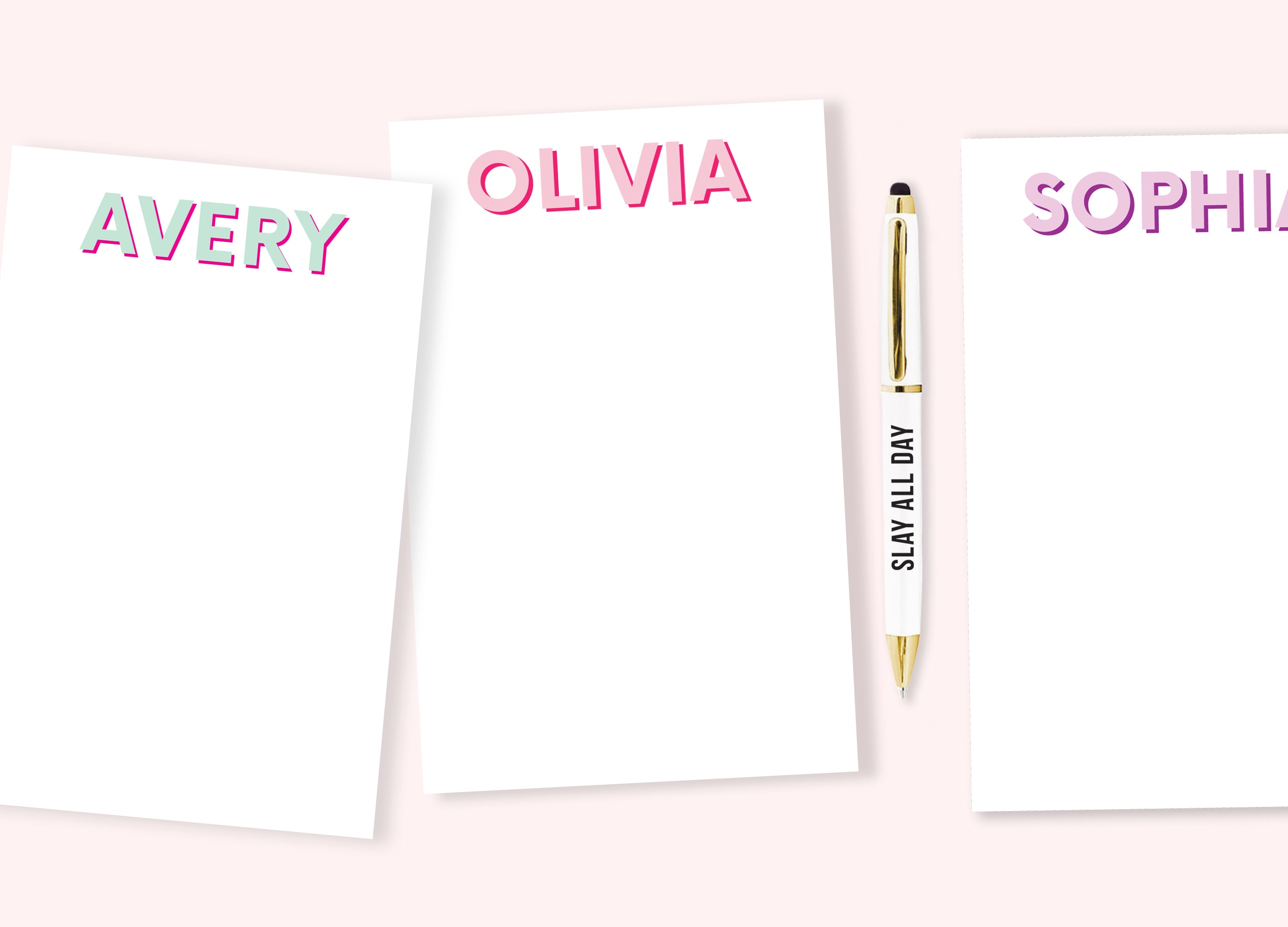 Personalized Name Notepad – Daily Notes – Modern Favors