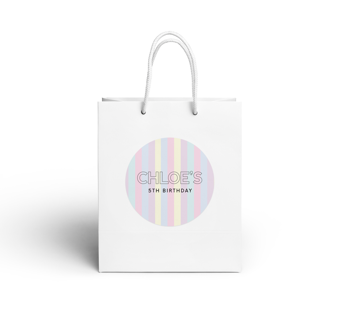 Gift Bag – Pastel Stripes