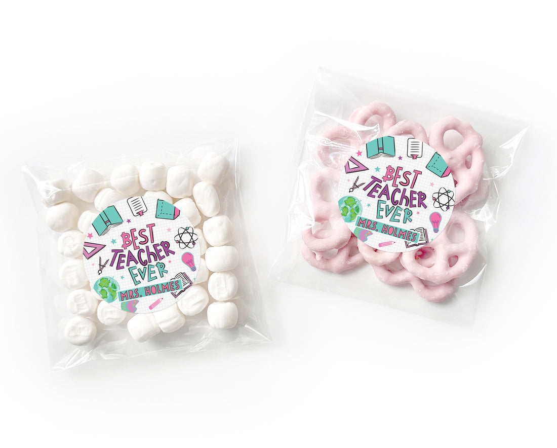 Favor Bags – Best Teacher Pink