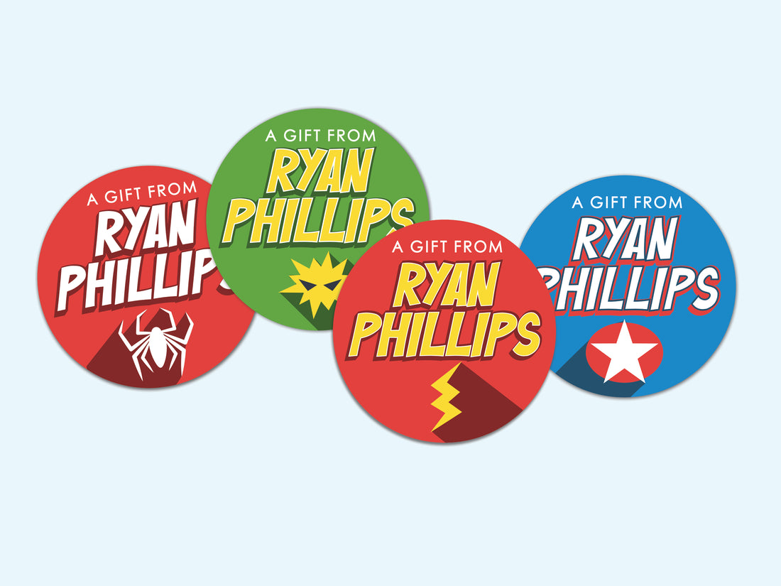 Labels – A Gift From Stickers - Super Hero
