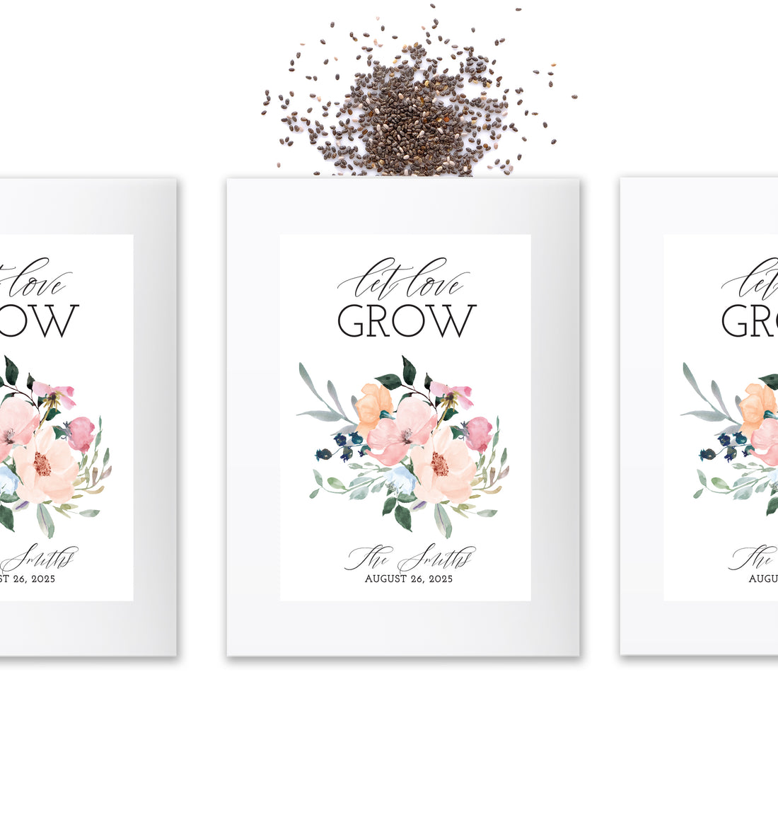 Seed Packets – Let Love Grow Watercolor