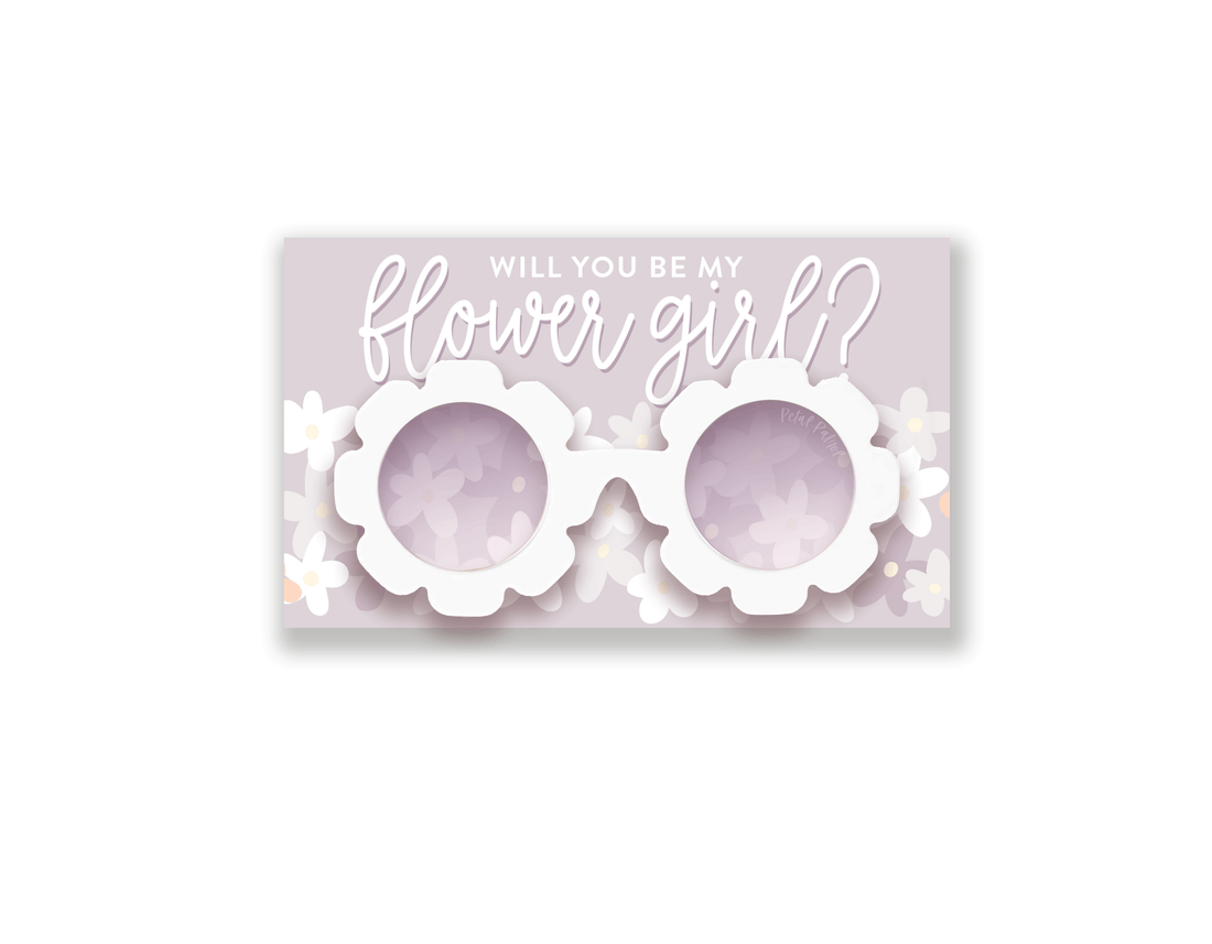 Sunglasses – Will You Be Flower Girl Purple & White