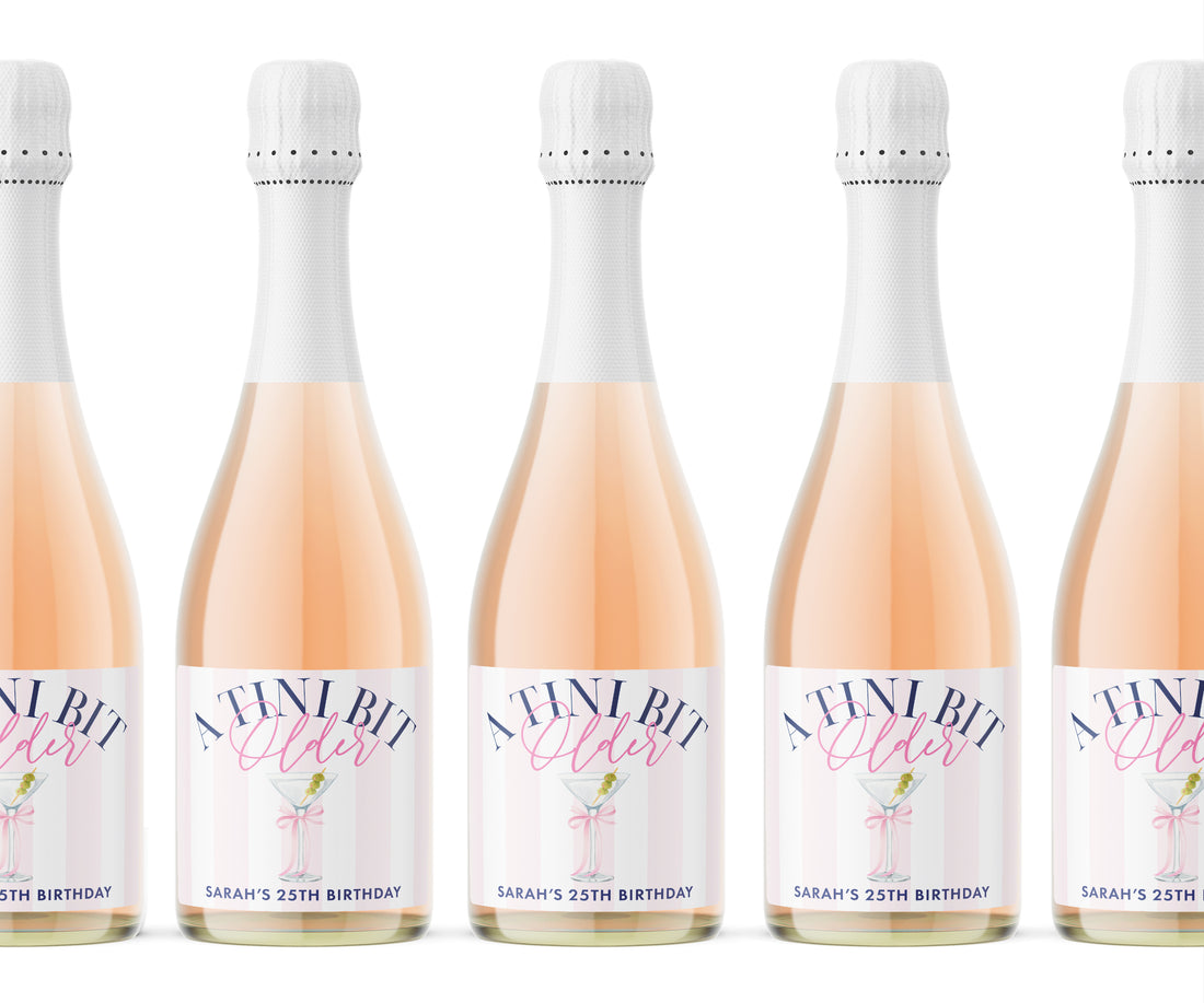 Champagne Labels – A Tini Bit Older Pink