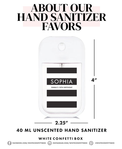 Hand Sanitizer - Glam Spa Party