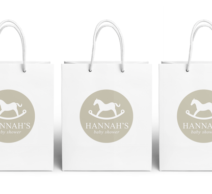 Gift Bag – Rocking Horse – Beige