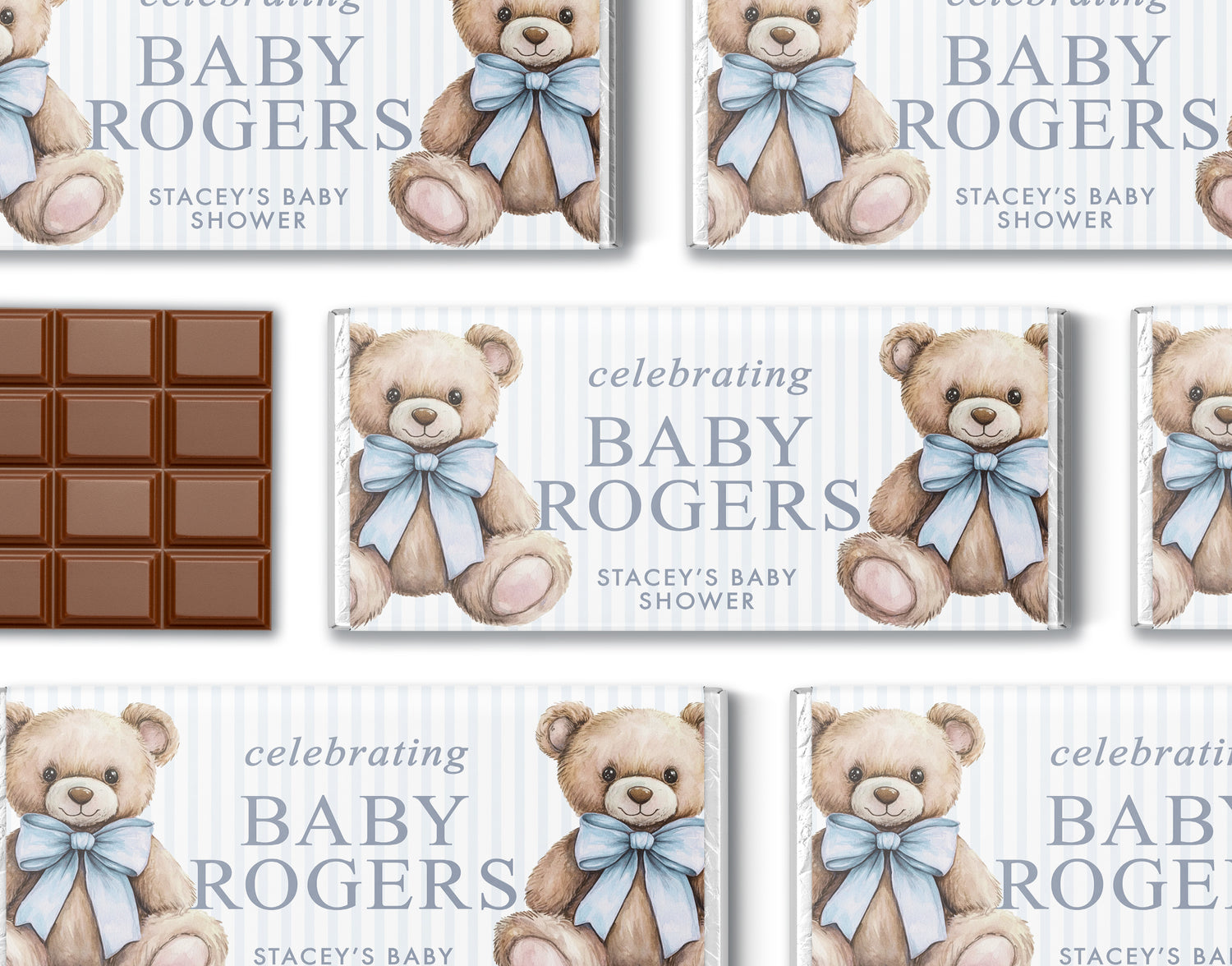 Chocolate Bars – Elegant Bear - Blue