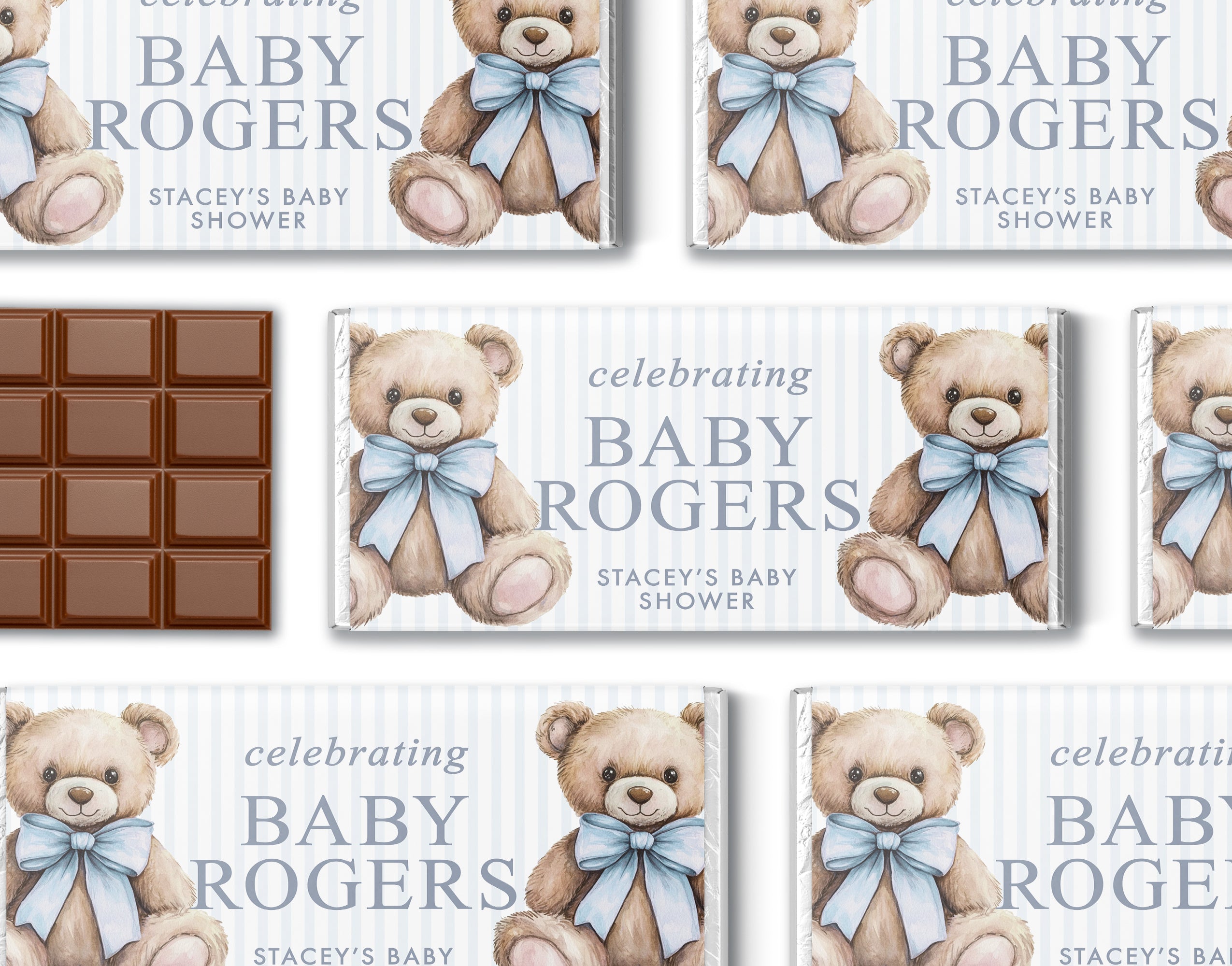 Chocolate Bars – Elegant Bear - Blue