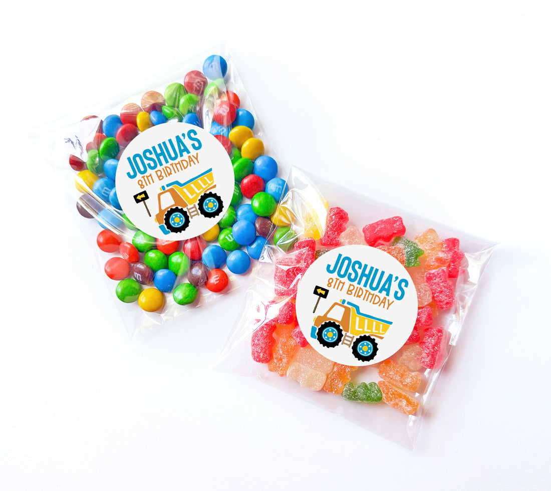 Favor Bags – Blue Dump Truck