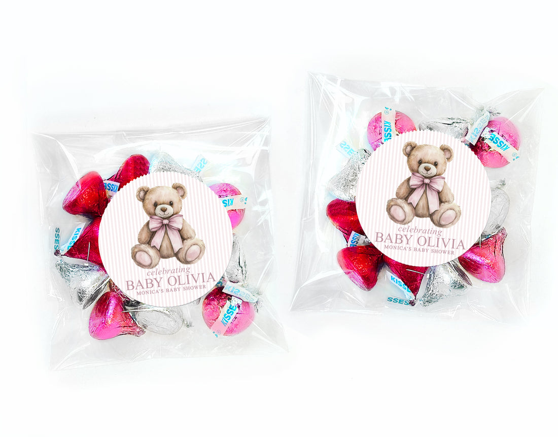 Favor Bags – Elegant Bear Pink