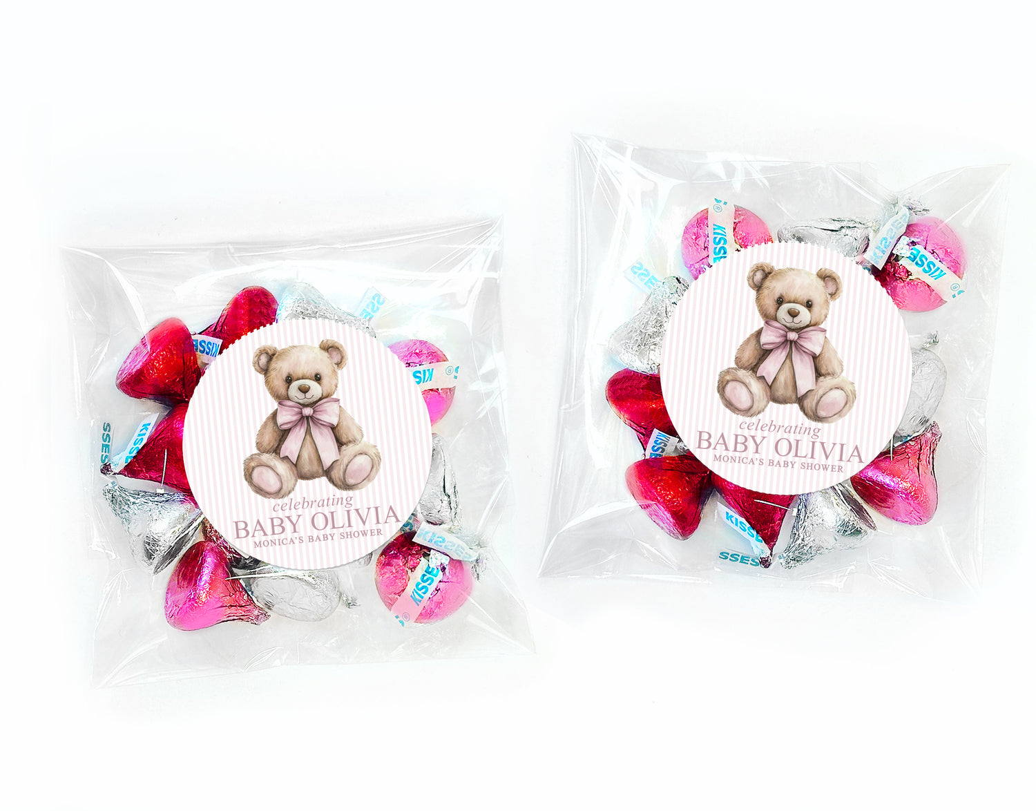 Favor Bags – Elegant Bear Pink