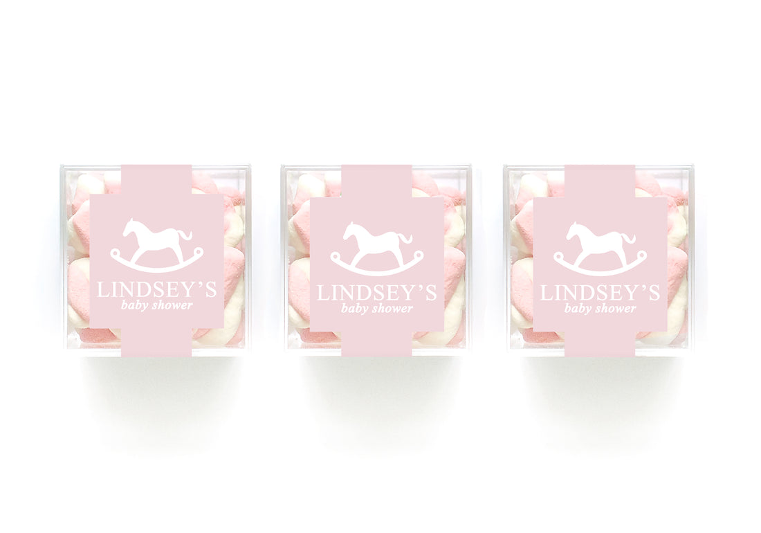 Clear Cubes – Rocking Horse  - Pink