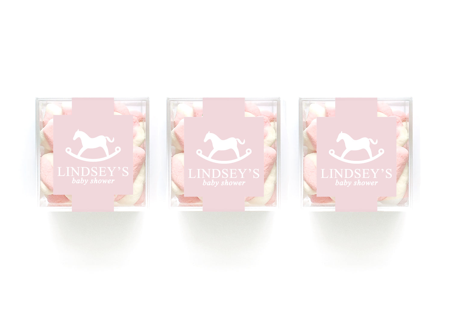 Clear Cubes – Rocking Horse  - Pink