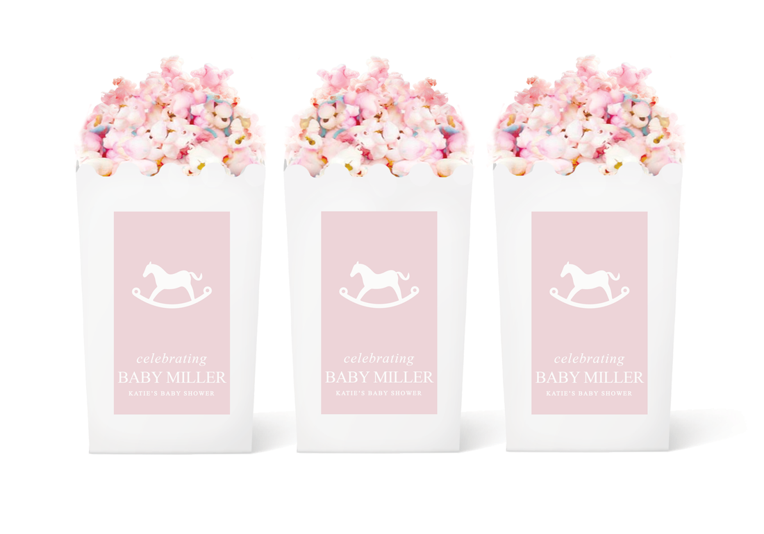 Popcorn Box – Rocking Horse –  Pink