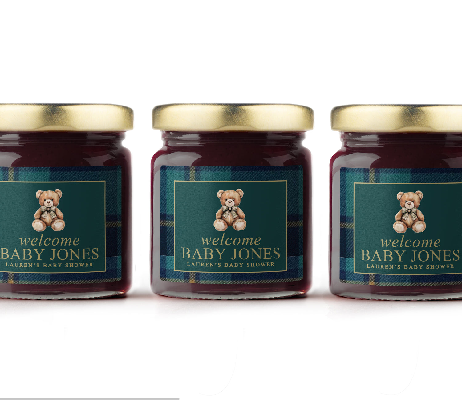 Blueberry Jam - Elegant Bear - Plaid