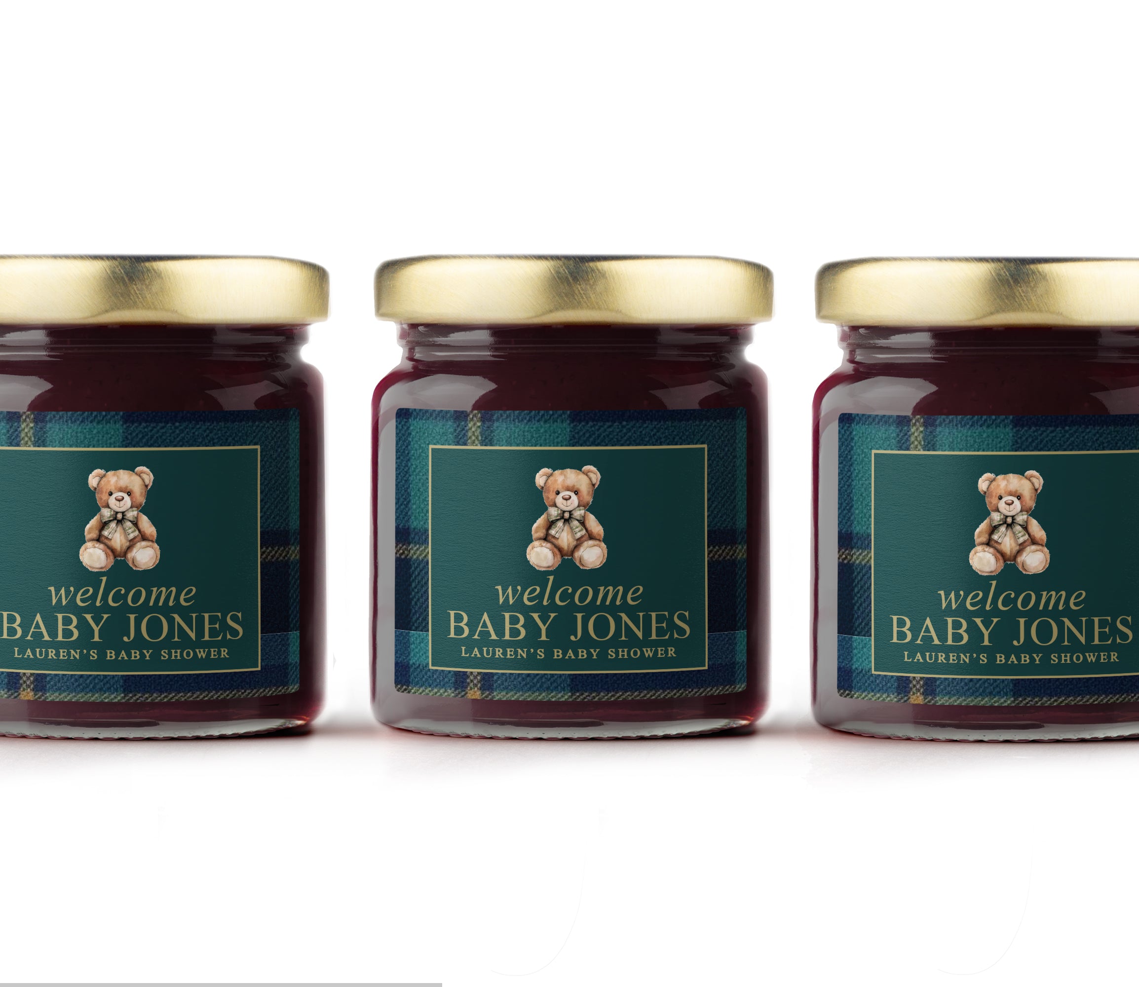 Blueberry Jam - Elegant Bear - Plaid