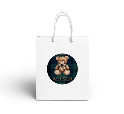 Gift Bag – Plaid Bear