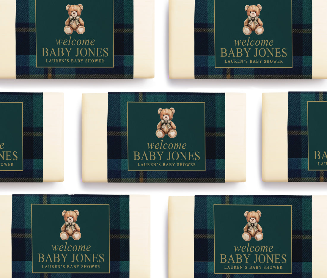 Soap Favor - Elegant Bear - Plaid
