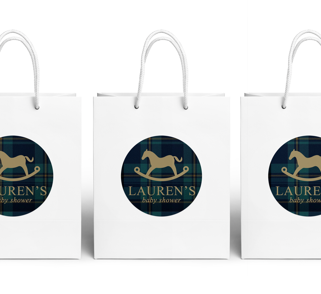 Gift Bag – Rocking Horse - Plaid