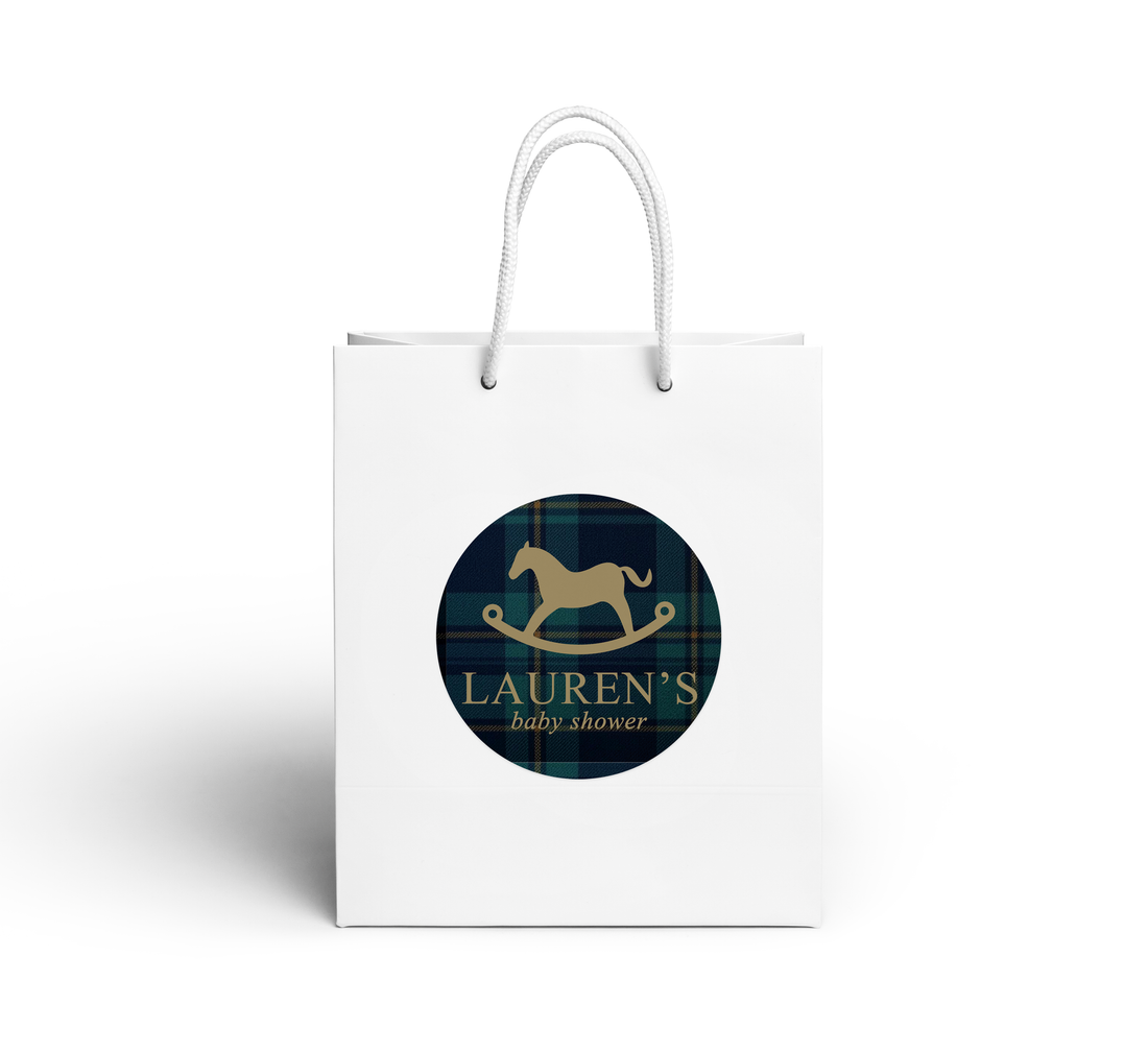 Gift Bag – Rocking Horse - Plaid