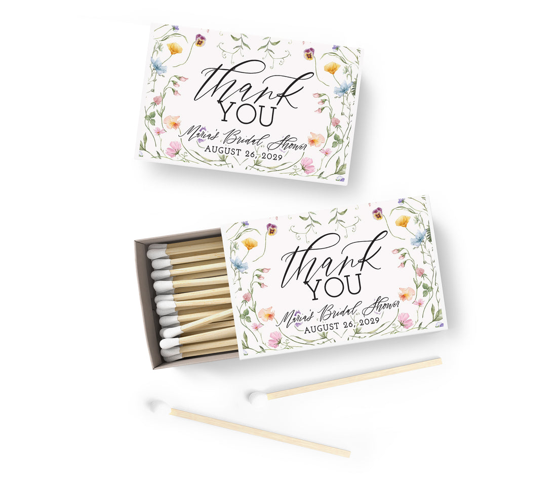 Matches – Thank You – Floral