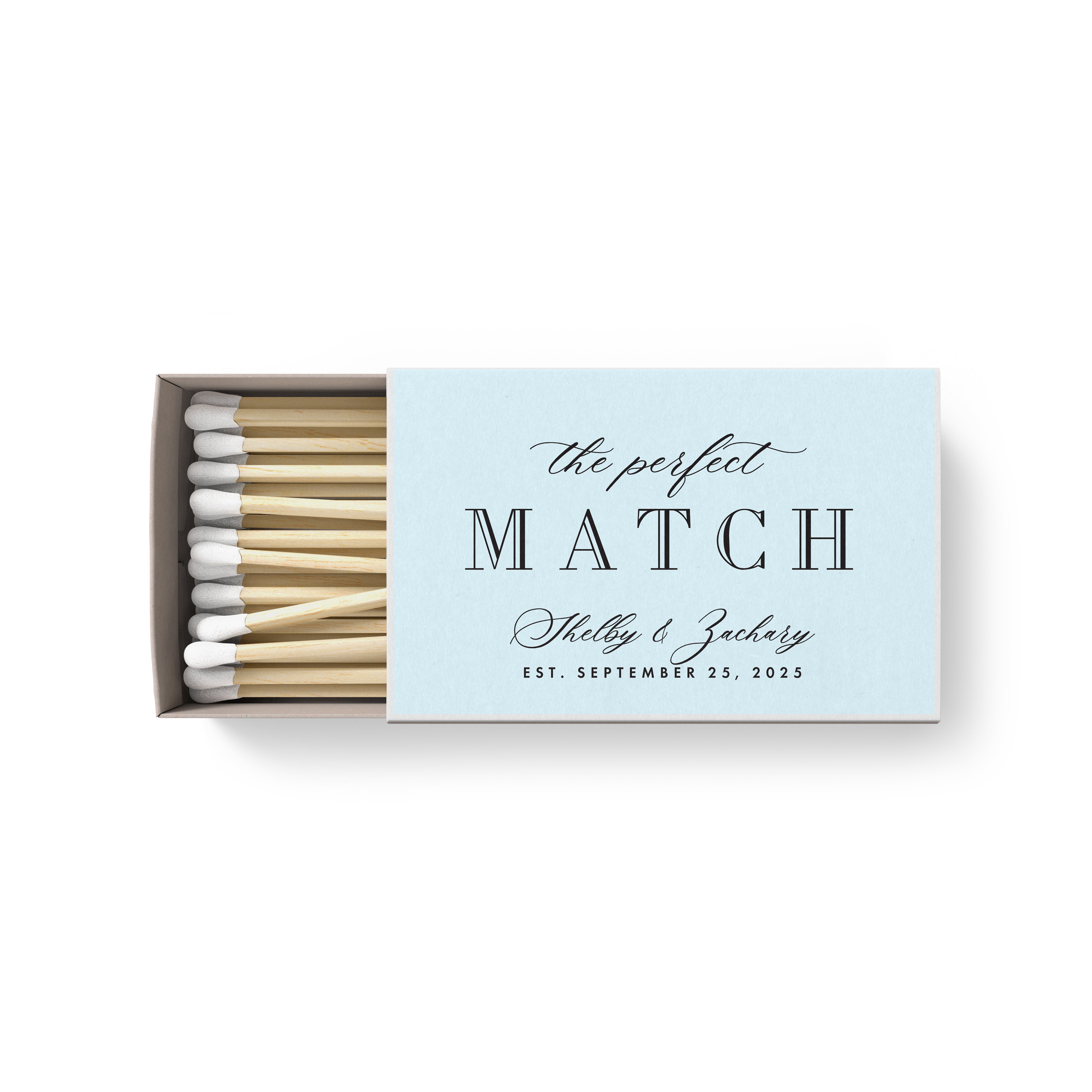 The Perfect Match Matchbox – Wedding Favor – Modern Favors